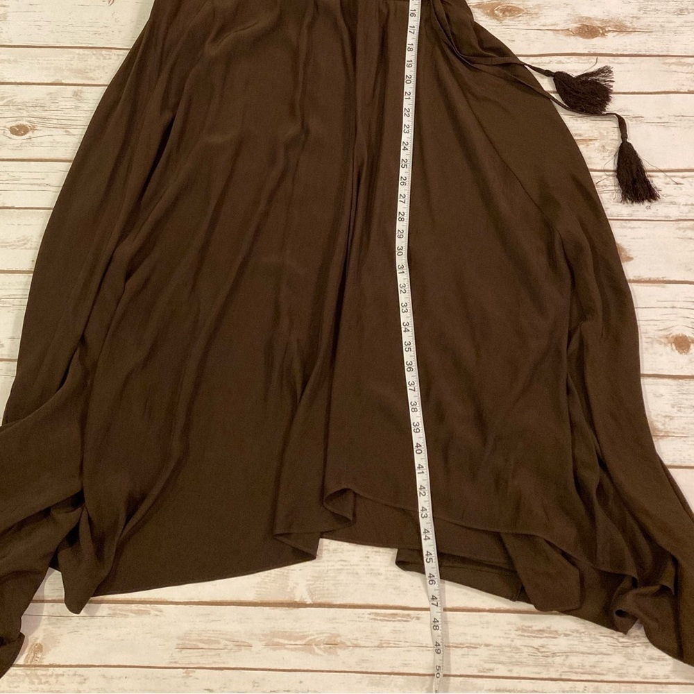 Calypso St. Barth Dress Sarah Brown Matte Satin Sleeveless Maxi Halter Small - Picture 7 of 13